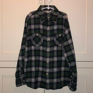 Lands’ End Kids Flannel Shirt Size M (10-12)